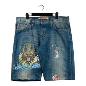 Vintage Mustang Graphic Denim Shorts 36